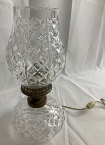 lot 115 image: Two Cut Glass Electric Hurricane Lamps