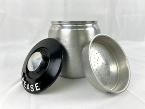 lot 202 image: Vintage Kromex Aluminum Grease, Salt & Pepper Containers