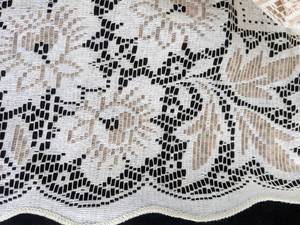 lot 22 image: Vintage Square English Numbered Lace Tablecloth and Silverfile Flatware Case