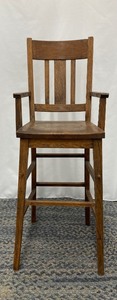 lot 121A image: Two Antique Wood Childrens Chairs