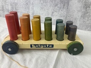 lot 131 image: Colorful Wood Vintage Toys by Fisher-Price and Holgate