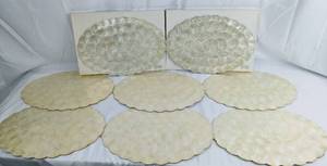 lot 41 image: Eight Filipino Mother-of-Pearl Placemats in Vintage Boutique Boxes