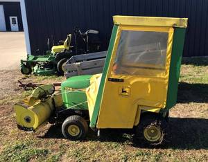 lot 3 image: John Deere Yard TractorSnow Blower with Cab