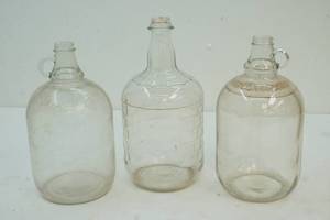 Antique glass jugs