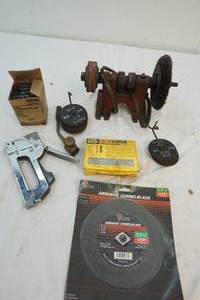 staple gun, grinder