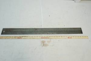 yard stick, metal plate