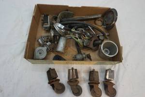 vintage wooden dresser wheels , shop supplies