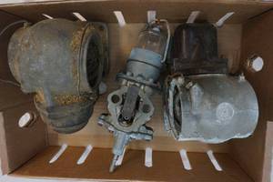 vintage fuel pump, vintage distributor