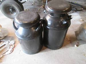 lot 19 image: 2 milk cans with Lids...