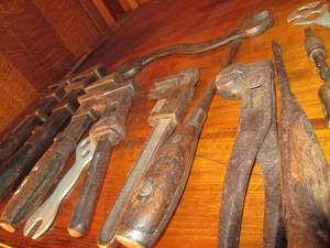 lot 52 image: Vintage Wrenches and hand tools...