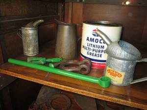 lot 54 image: vintage cans and hardware...