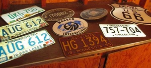lot 64 image: Vintage license platescollector.sig...