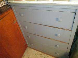 lot 151 image: Vintage wood dresser 36 wide 41 ta...