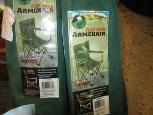 lot 153 image: 2 Flexback Folding camp chairs...