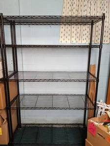 lot 262 image: Wire Shelving Unit 47.25 X 18 X 7...