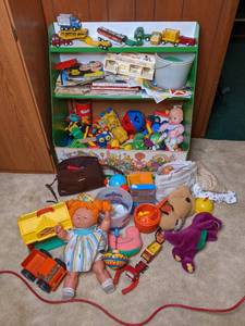 lot 211 image: Vintage Toy Chest Full of Vintage T...