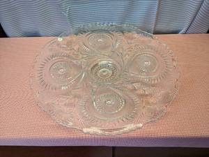 lot 298 image: 21.5 crystal platter (see photos)...