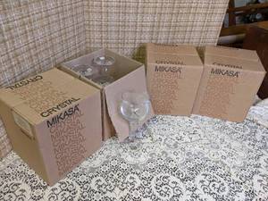 lot 235 image: (4) Boxes of Mikasa Crystal Ardmor...