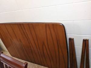 lot 191 image: Tiger Striped Table and 6 Chair Set...