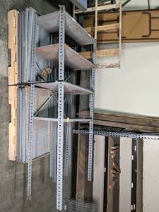 7 metal Shelving Unit assembled an...