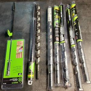 Lot of Greenlee large hole drill bi...