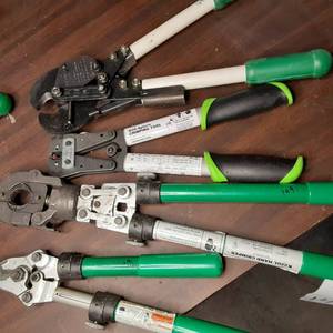 4 Assorted Greenlee cutters and cri...