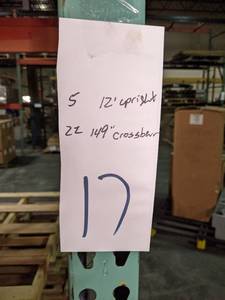 Pallet Racking includes 5 12 uprig...