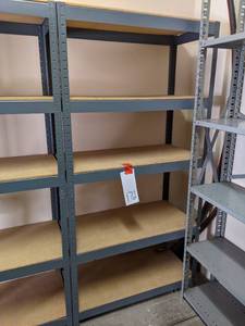 Metal shelf frame with particle boa...