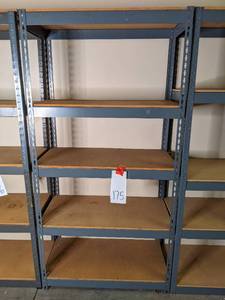 Metal shelf frame with particle boa...