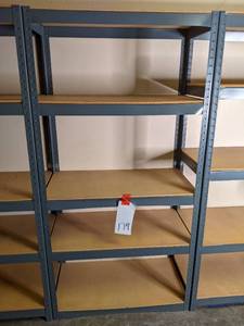 Metal shelf frame with particle boa...