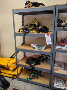 Metal shelf frame with particle boa...
