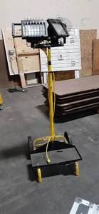 Fostoria work light on wheeled stan...