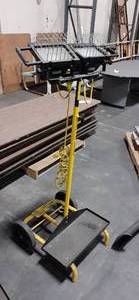 Fostoria work light on wheeled stan...