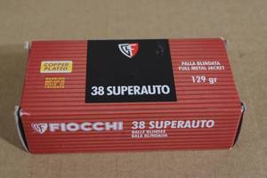 lot 7 image: 50 Fiocchi .38 Super Auto 129 Gr FMJ Ammo