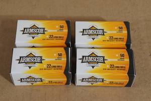 lot 32 image: 200 Armscor Precision .22 LR 36 Gr HP Ammo
