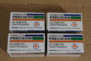 lot 34 image: 200 Armscor Precision .22 Mag 40 Gr JHP Ammo