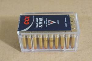 lot 44 image: 50 CCI Maxi-Mag .22 WMR 40 Gr TMJ Ammo