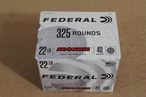 lot 48 image: 325 Federal Automatch .22 LR 40 Gr Ammo