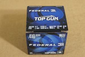 lot 69 image: 25 Federal Top Gun .410 Gauge 2-12 8 Shot Shotshells