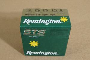 lot 71 image: 25 Remington Premier STS 12 Gauge 2-34 8 Shot Shotshells