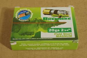 lot 87 image: 10 Brenneke 20 Gauge 2-34 78 Oz Magnum Slugs