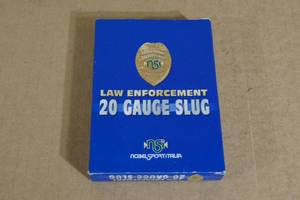 lot 88 image: 10 NSI 20 Gauge 2-34 Law Enforcement Rifled Slugs