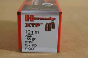 lot 109 image: 100 Hornady XTP 10mm .400 155 Gr Bullets