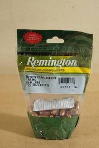lot 117 image: 100 Remington 9mm .355 115 Gr MC Bullets