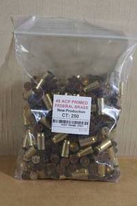 lot 153 image: Bag of Primed .45 ACP Casings