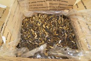 lot 154 image: Box of Empty 9mm Casings