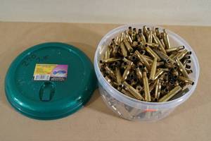 lot 156 image: Bin of Empty .270 Win Casings