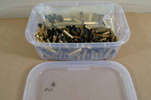 lot 160 image: Bin of Empty .45-70 Casings