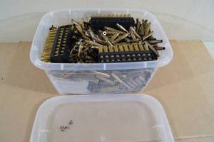 lot 162 image: Bin of Empty .30-06 Sprg Casings