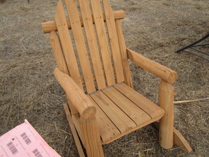 lot 10 image: Outdoor rocker, cedar post construction, ...